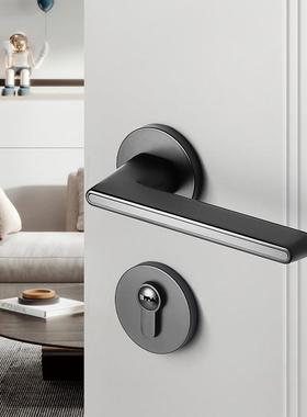 北欧门锁室内静音锁木门锁家用简约卧室卫生间磁吸静音锌合金门锁