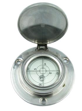 不锈钢万向水平仪金属圆水准器适用打桩机水平泡