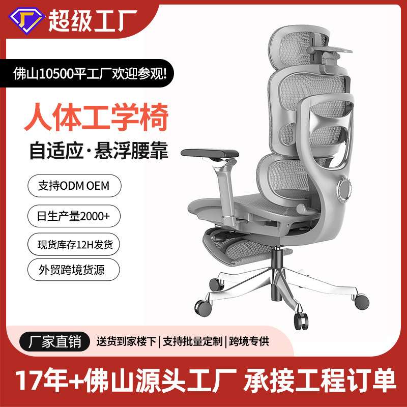 高端人体工学椅3d扶手4d头枕腰枕可调节多功能办公椅电竞椅子