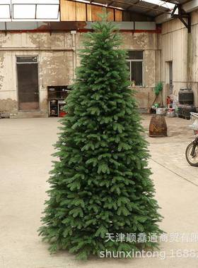 纯pe圣诞树Christmastree圣诞节日装饰裸松树纯PE仿真加密圣诞树