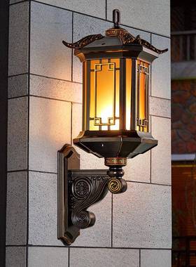 户外壁灯防水庭院灯新中式室外防古别墅大门口阳台外墙围墙露台灯