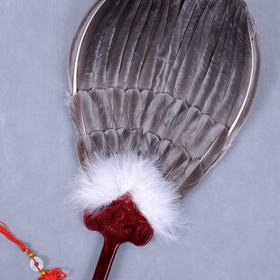 孔明扇鹅毛扇诸葛亮羽毛扇子三层羽扇工艺扇礼品扇孕妇宝宝扇包邮