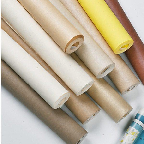 北欧风暖色系墙纸长纤 米黄色咖色纯色书房卧室客厅无纺布壁纸