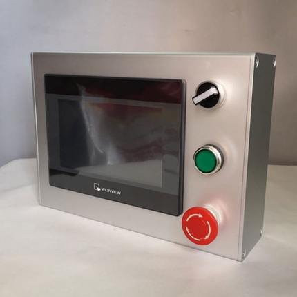 7寸七寸触摸屏安装盒按钮PLC文本工业立柱控制箱迪文支架自动化