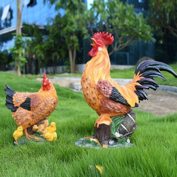 太阳能发光公鸡母鸡灯户外防水景观卡通动物灯庭院公园装饰草坪灯,家居饰品,户外/庭院摆件,淘宝优惠券,粉丝福利购,淘宝优惠卷