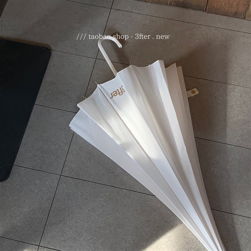 初恋白月光的存在~3fter自制16股超结实细直柄抗U风挡雨长柄雨伞