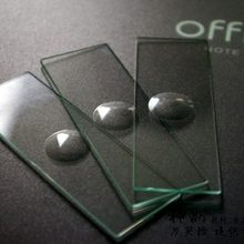 7103单凹槽显微镜载玻片 单孔槽玻璃片 半圆孔 孔径15mm 50片/盒