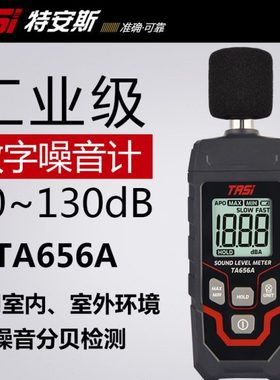 特安斯TASI分贝检测仪TA656A 噪声仪 家用音量测声音检测器噪音计