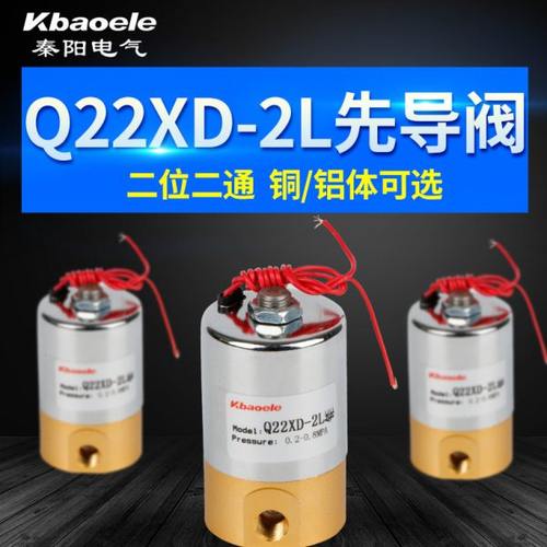Q22XD-2L二位二通Q23XD-2L二位三通先导头铜电磁阀 220V 24V 380V