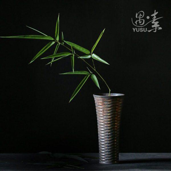 粗陶花中式小花器客厅茶桌摆件茶道零配复古水培干花创意小花插,家居饰品,花瓶,淘宝优惠券,粉丝福利购,淘宝优惠卷