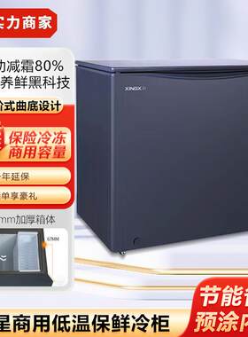 星星冷柜低温-40°冷冻柜商用冰箱卧式冷藏冷冻保鲜微霜柜 雪糕柜
