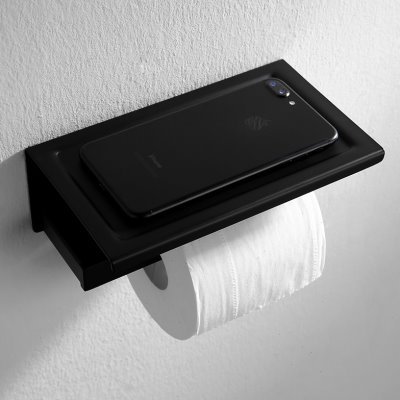 出口德国欧式黑色烤漆304不锈钢纸巾架卷纸器厕所卫生间厕纸盒