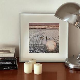 《朝朝暮夕》现代小众艺术装饰画立体砂岩肌理客厅卧室床头挂画