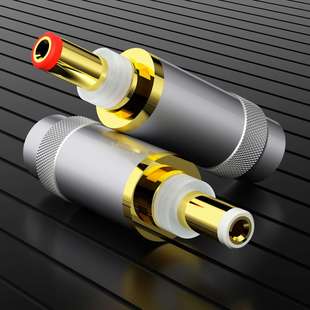 2.5mm交流直流电源插头 2.1G Preffair HIFI发烧级24K镀金DC头5.5