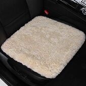 卷毛绒纯羊毛小三件汽车坐垫方垫椅子垫无靠背汽车三件套短毛座垫