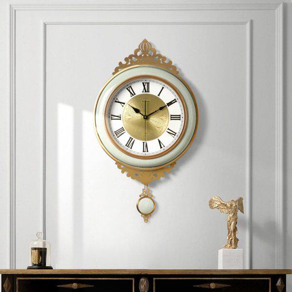 欧式客厅陶瓷挂钟艺术创意挂表时尚大气家用时钟潮流装饰石英钟表
