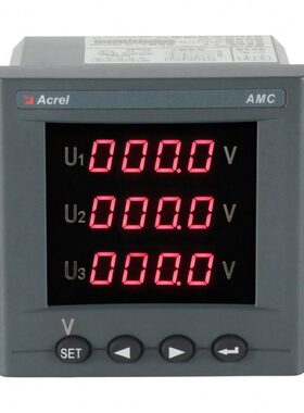 电压表AMC72-AV3 三相交流电压 数字显示 可配485通讯 模拟量输出