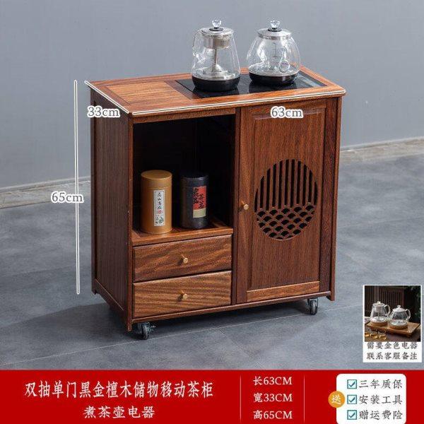 棉美实木移动茶水柜茶桌边柜泡茶台烧水壶一体茶边柜办公室茶具置,商业/办公家具,办公茶水柜,淘宝优惠券,粉丝福利购,淘宝优惠卷