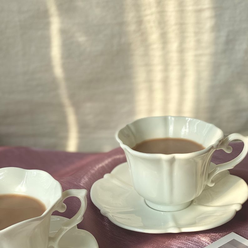 欧式复古咖啡杯碟 英式下午茶陶瓷咖啡杯套装一杯一碟 骨瓷咖啡杯