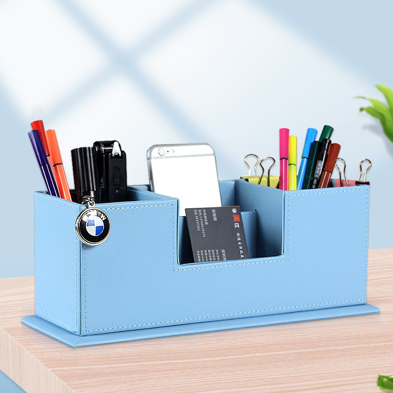 办公室创意时尚四格文p具多功能桌面收纳盒学生可爱办公桌组合笔