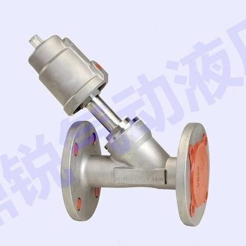 法兰连接不锈钢气动角座阀  JZF-50F JZF-65F JZF-80F JZF-100F