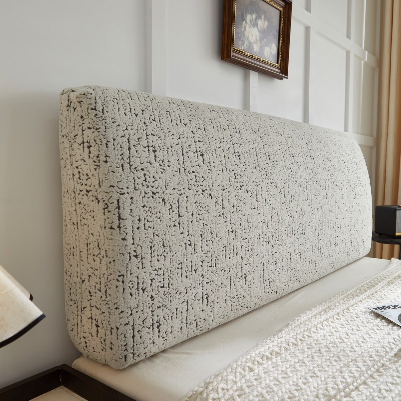 中古风全包床头套罩四季通用布艺软包1.5J1.8床靠背套浮雕高级感