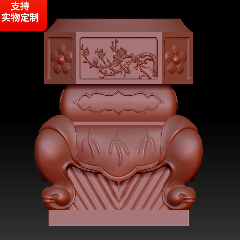 柱墩门墩石雕塑圆雕图精品精雕图三B维立体图3D模型打印图STL图