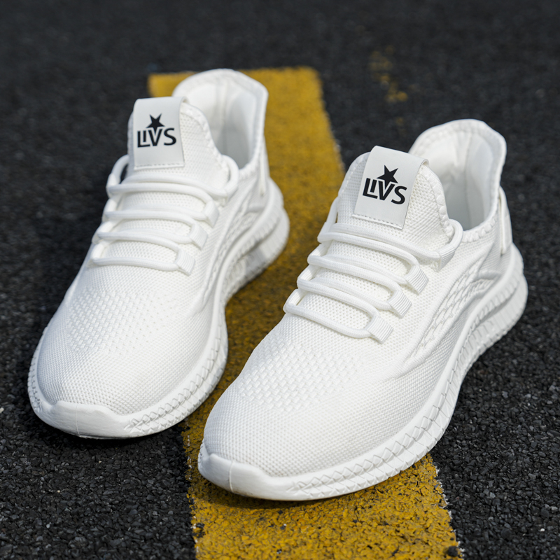 2025新款春季透气网鞋薄款白色运动鞋休闲轻便白鞋男女同款
