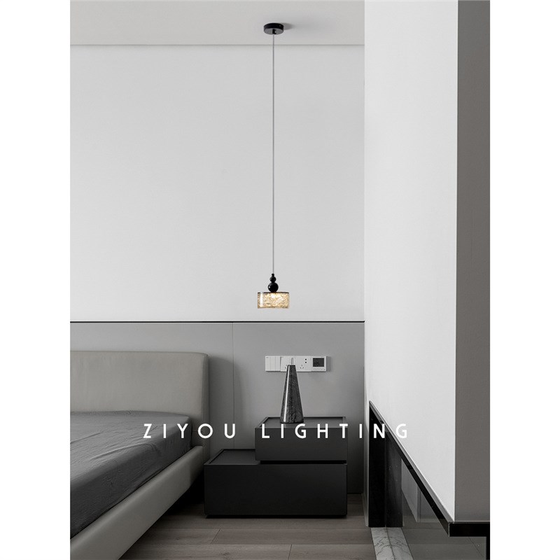 子由意式极简卧室床头小r吊灯现代简约创意个性客厅吧台玄关长线