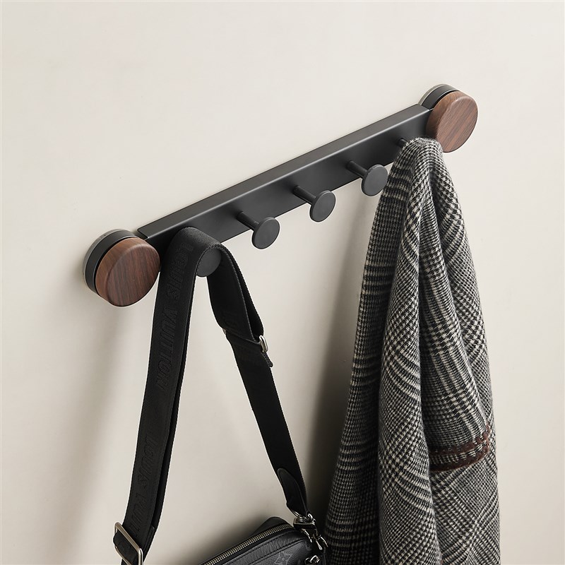 中古风旋转吸盘挂钩一排免打孔壁挂墙上浴室化妆室厨W房门后挂衣