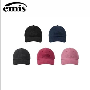 emis帽子女磨毛镂空纯色标棒球帽男款大头围韩系软顶鸭舌帽运动帽