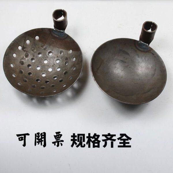 包邮钢板铁勺漏勺铁瓢大铁勺捞渣勺清理下水道淤泥挖泥土掏粪勺子