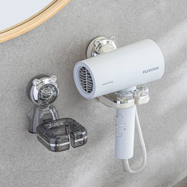 吸盘固定 随心换位】通用吹风机支架 风筒置物架换位收纳不缠绕