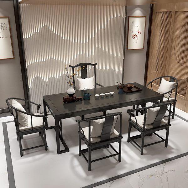 新中式实木茶桌  家用客厅轻奢铁艺会客泡茶桌  茶楼接待洽谈茶台,商业/办公家具,茶台/茶桌,淘宝优惠券,粉丝福利购,淘宝优惠卷