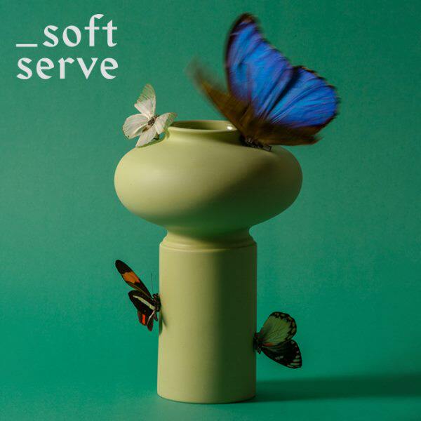 「SoftServe柔软供应」DonutTall甜甜圈大号陶瓷插花客厅简约花瓶