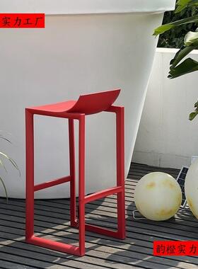 网红时尚家用吧台椅咖啡厅高脚凳子前台加高脚椅岛台凳休闲酒吧椅