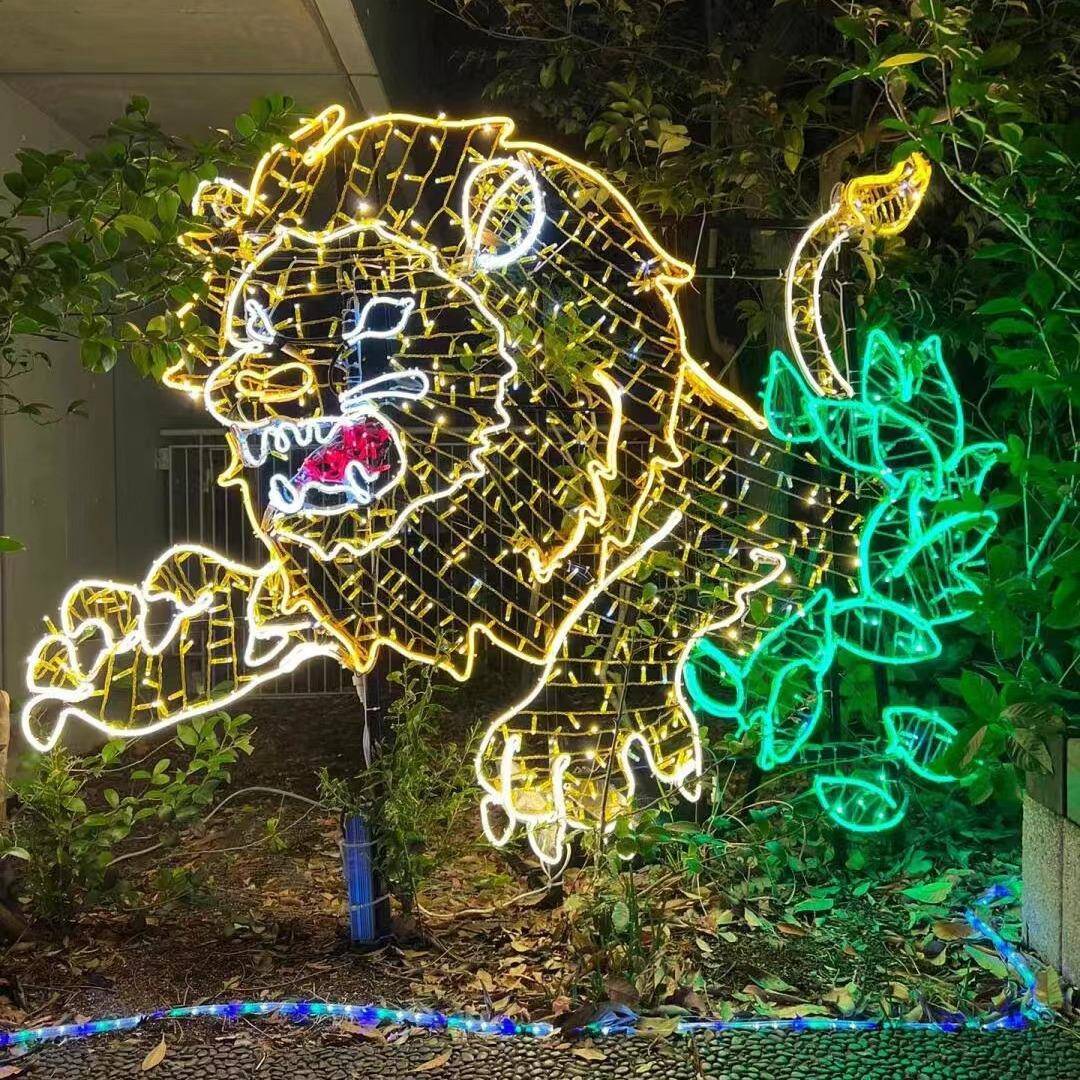 LED火烈鸟布置氛围灯亮化动物园场户外发光动物造型灯商超装饰灯