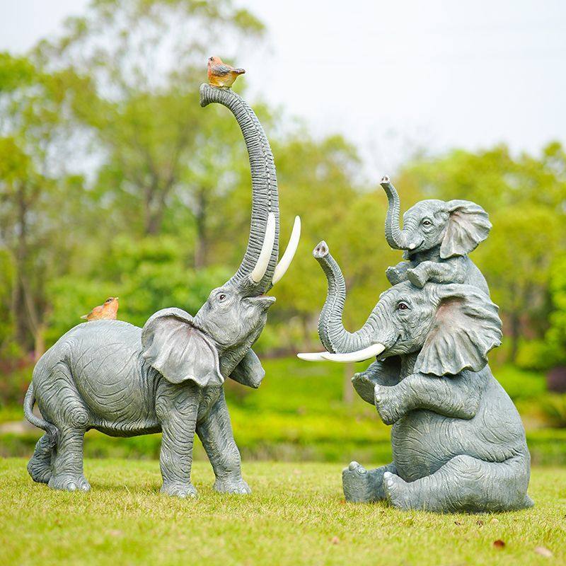 户外仿真大象雕塑景区公园售楼部景观小品玻璃钢动物装饰大型摆件,家居饰品,户外/庭院摆件,淘宝优惠券,粉丝福利购,淘宝优惠卷