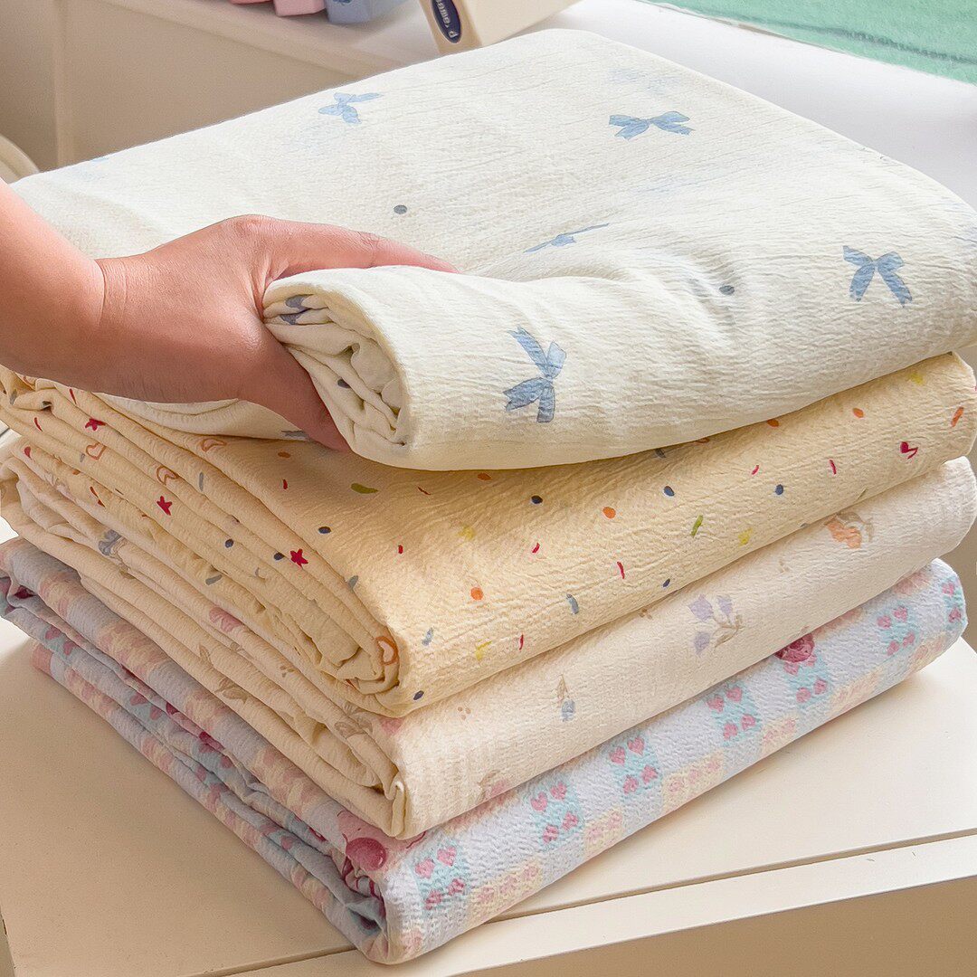 新款2025云感皱皱纱被套单件150x200x230cm双人被罩被单套单人