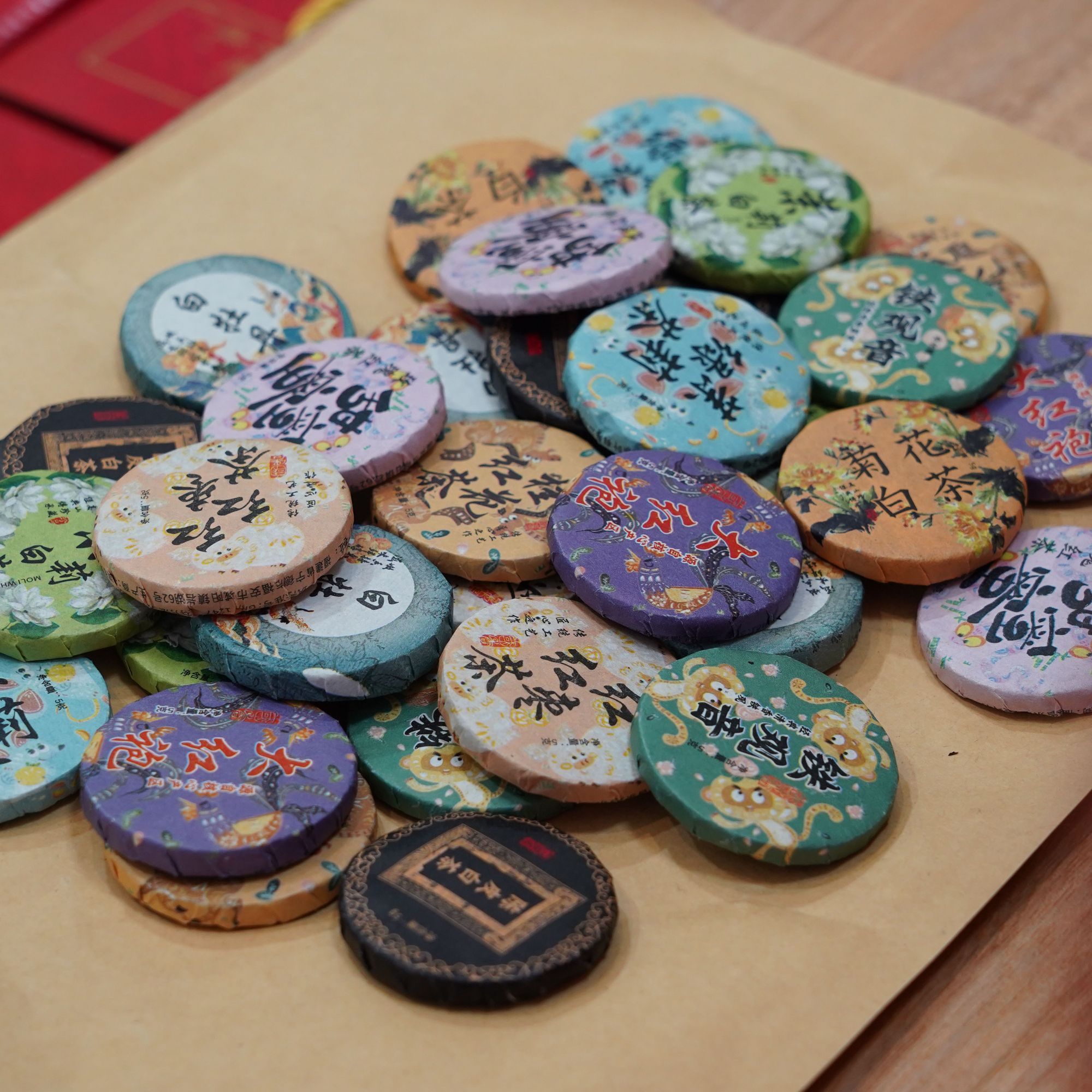 30种样式试喝大礼包普洱白茶红茶独立混装迷你小茶饼组合装