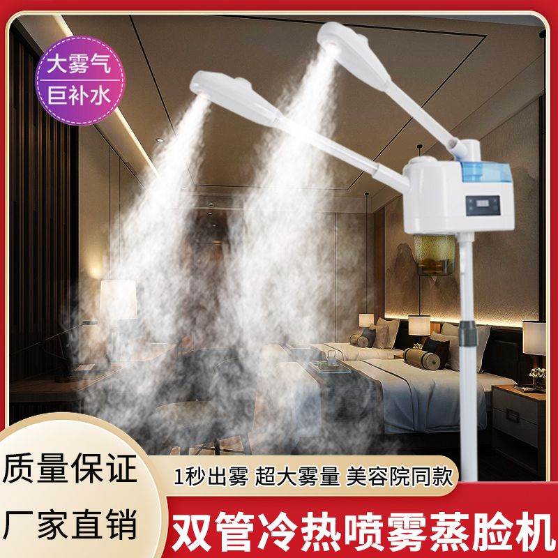 双管冷热喷雾机中草药美容院离子家用双喷蒸脸器补水热喷水疗仪器