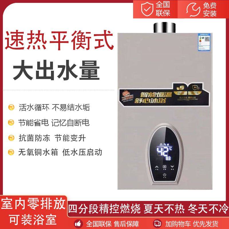 燃气热水器家用煤气洗澡恒温天然气节能液化气平衡式可装浴室内