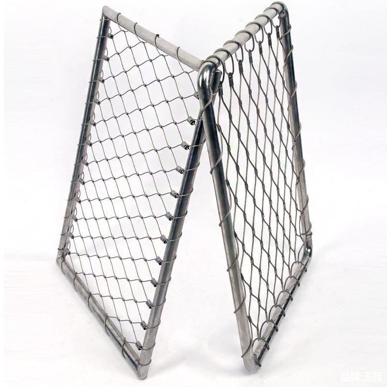 学校不锈钢绳网钢结构安装水平防坠网庭院墙壁上植物攀爬的网子