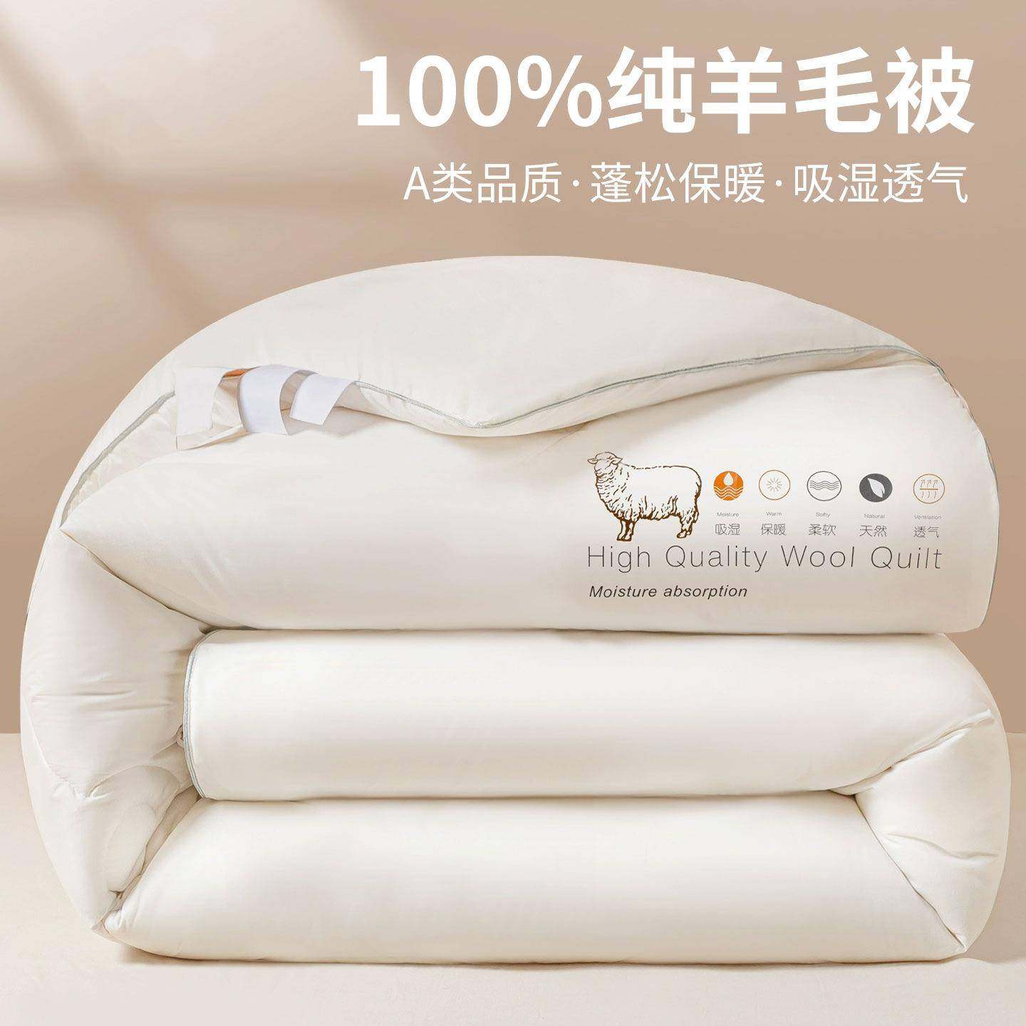 羊毛被子被芯100纯羊毛冬被羊绒被加厚保暖宿舍单人棉被褥春秋被,3C数码配件,其它配件,淘宝优惠券,粉丝福利购,淘宝优惠卷