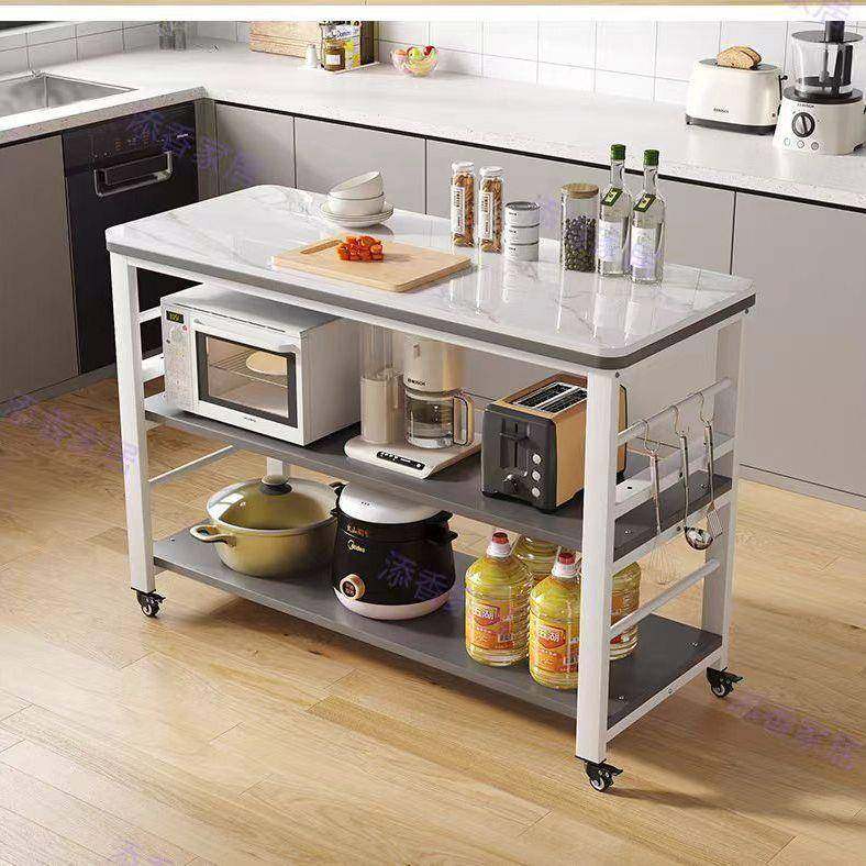 家用带轮桌子厨房切菜桌岩板台面操作台多功能备料桌可移动厨房桌,3C数码配件,其它配件,淘宝优惠券,粉丝福利购,淘宝优惠卷