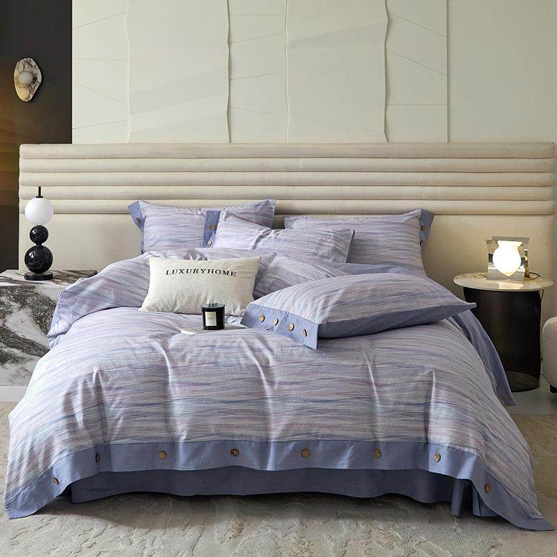 新款A类全棉磨毛四件套纯棉轻奢宽边纽扣款简约加厚床单笠床用品4,3C数码配件,其它配件,淘宝优惠券,粉丝福利购,淘宝优惠卷