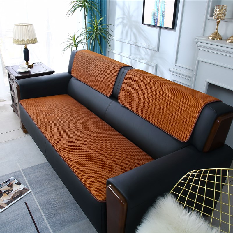 皮革沙发垫免f洗防滑办公室商务四季通用定制套罩高档防水坐垫夏