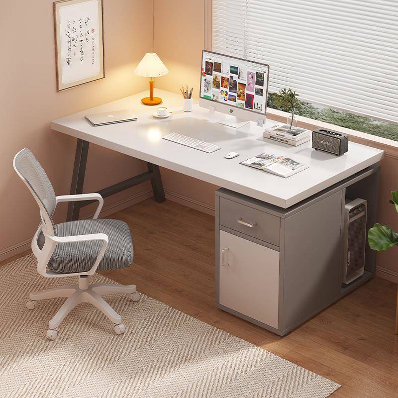 电脑桌储物柜一体书桌学生卧室家用简约台式床边桌子小户型工作台