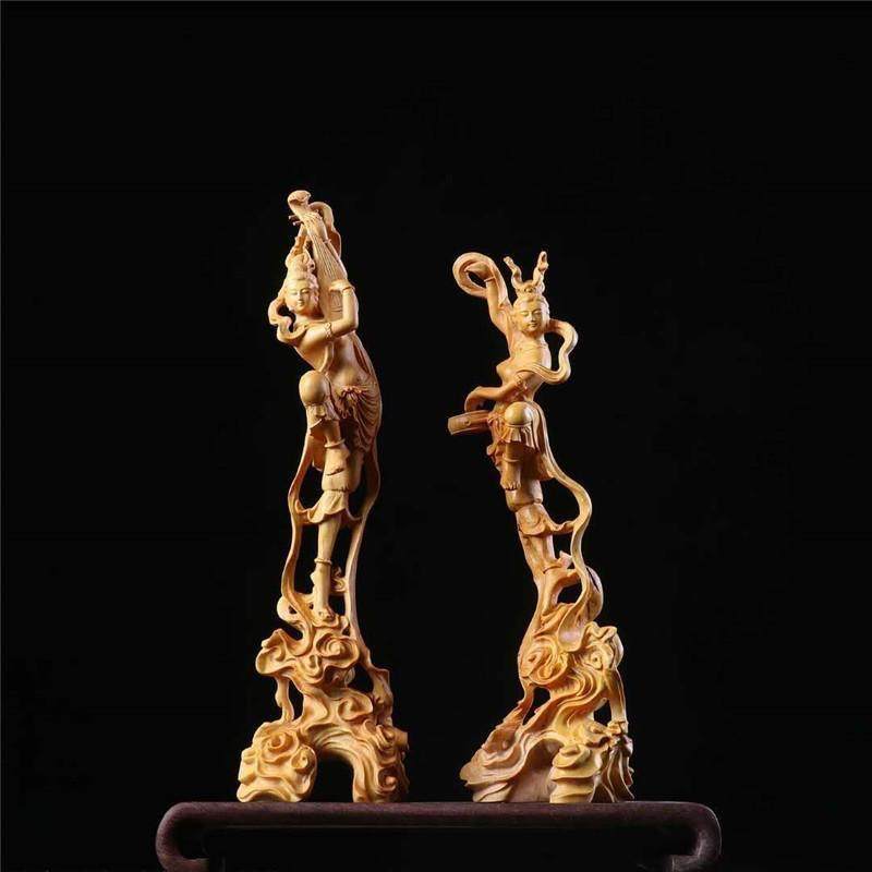 崖柏木雕敦煌飞天仕女图敦煌美女中式古典办公室饰品大气立体雕刻,3C数码配件,其它配件,淘宝优惠券,粉丝福利购,淘宝优惠卷