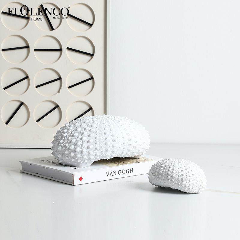 意式极简白色抽象海胆壳树脂摆件售楼处酒店桌面新奇特家居装饰品,3C数码配件,其它配件,淘宝优惠券,粉丝福利购,淘宝优惠卷
